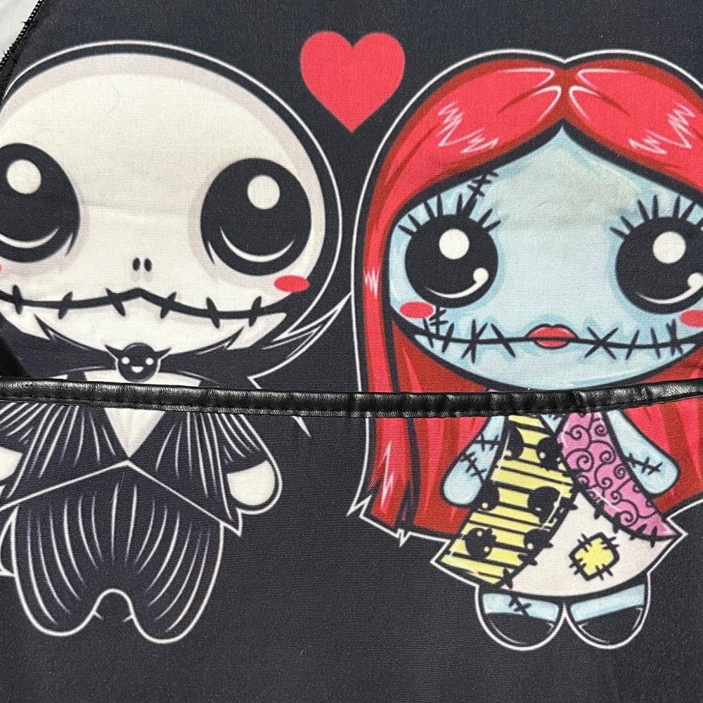Loungefly Nightmare Before Christmas Black Backpack w/ Jack Skellington & Sally - Picture 2 of 7